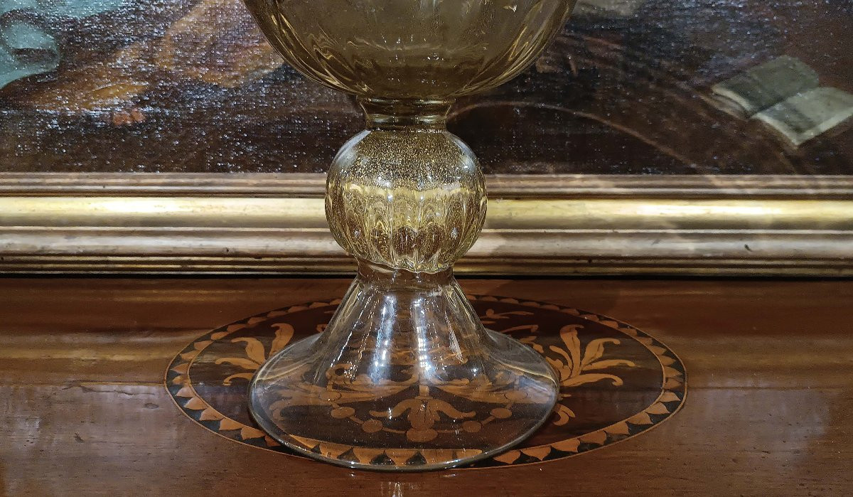 COPPA IN VETRO DI MURANO PRIMI DEL XVIII SECOLO -photo-3
