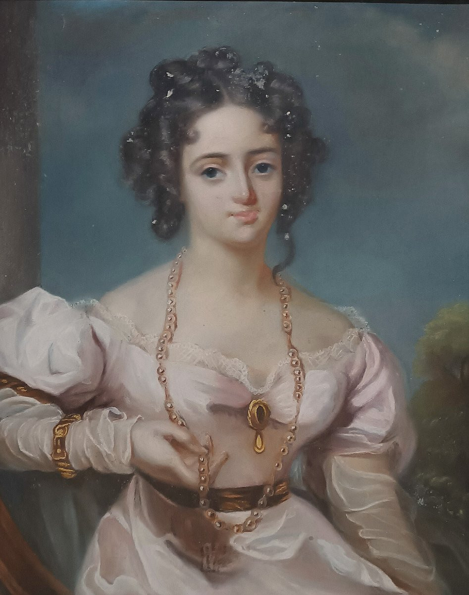 RITRATTO PASTELLO FANCIULLA SECONDA META’ XVIII SECOLO-photo-3