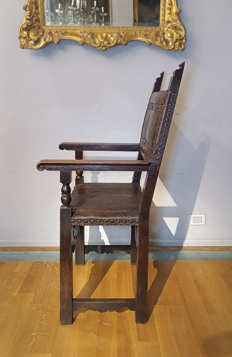 POLTRONA RINASCIMENTALE TOSCANA XVI SECOLO-photo-3