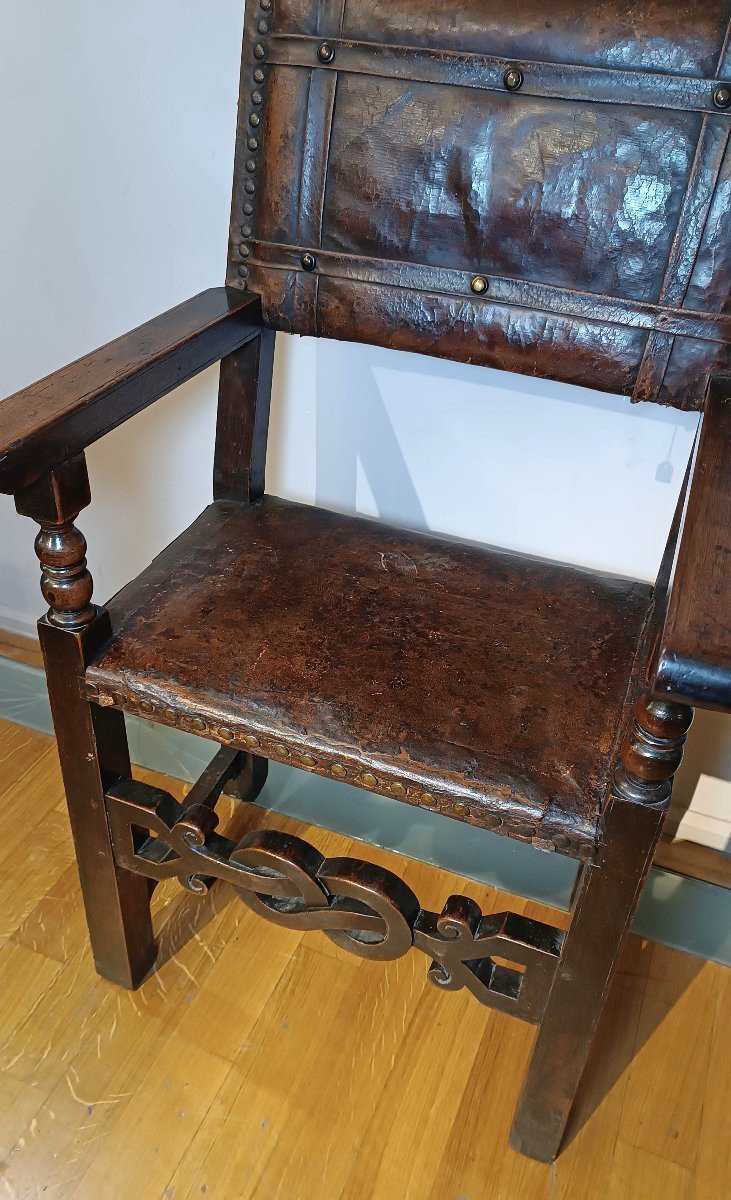 POLTRONA RINASCIMENTALE TOSCANA XVI SECOLO-photo-3