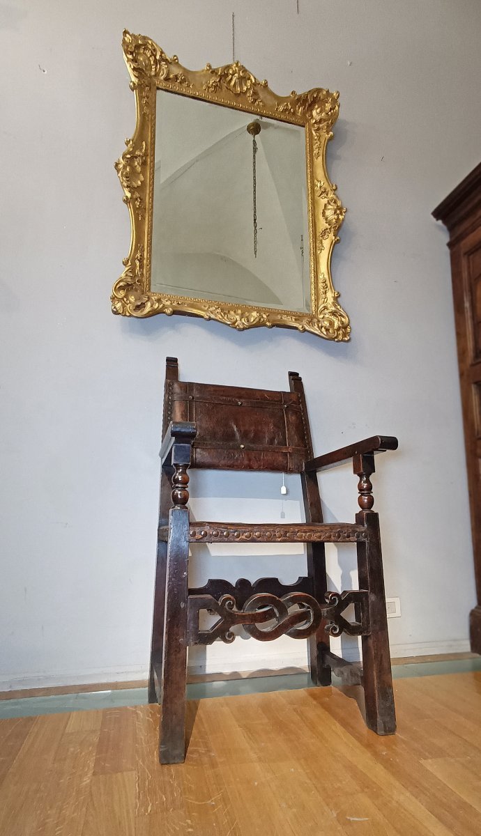 POLTRONA RINASCIMENTALE TOSCANA XVI SECOLO-photo-7