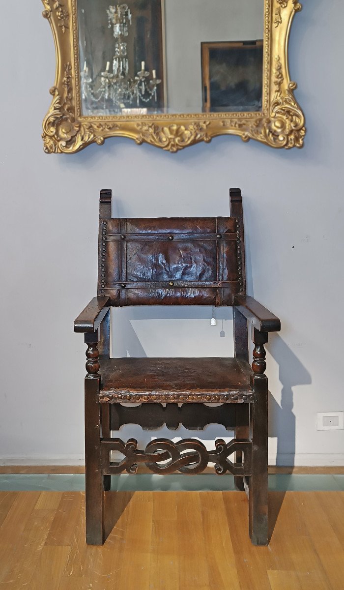 POLTRONA RINASCIMENTALE TOSCANA XVI SECOLO-photo-8