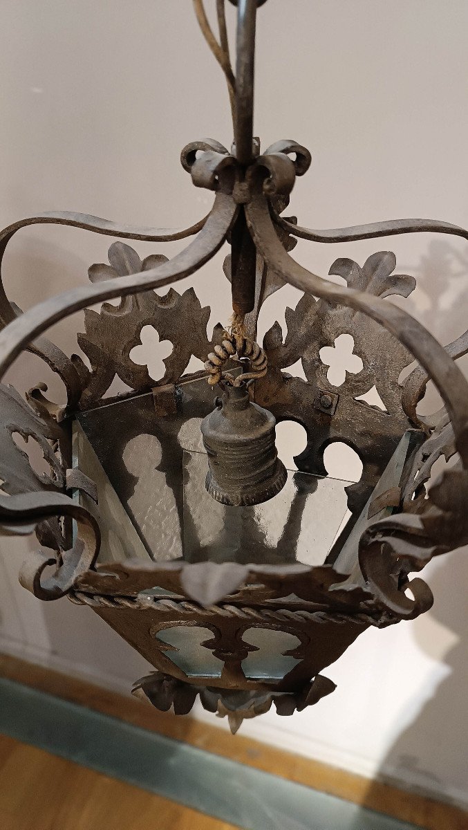 LANTERNA IN FERRO FINE XIX SECOLO -photo-6