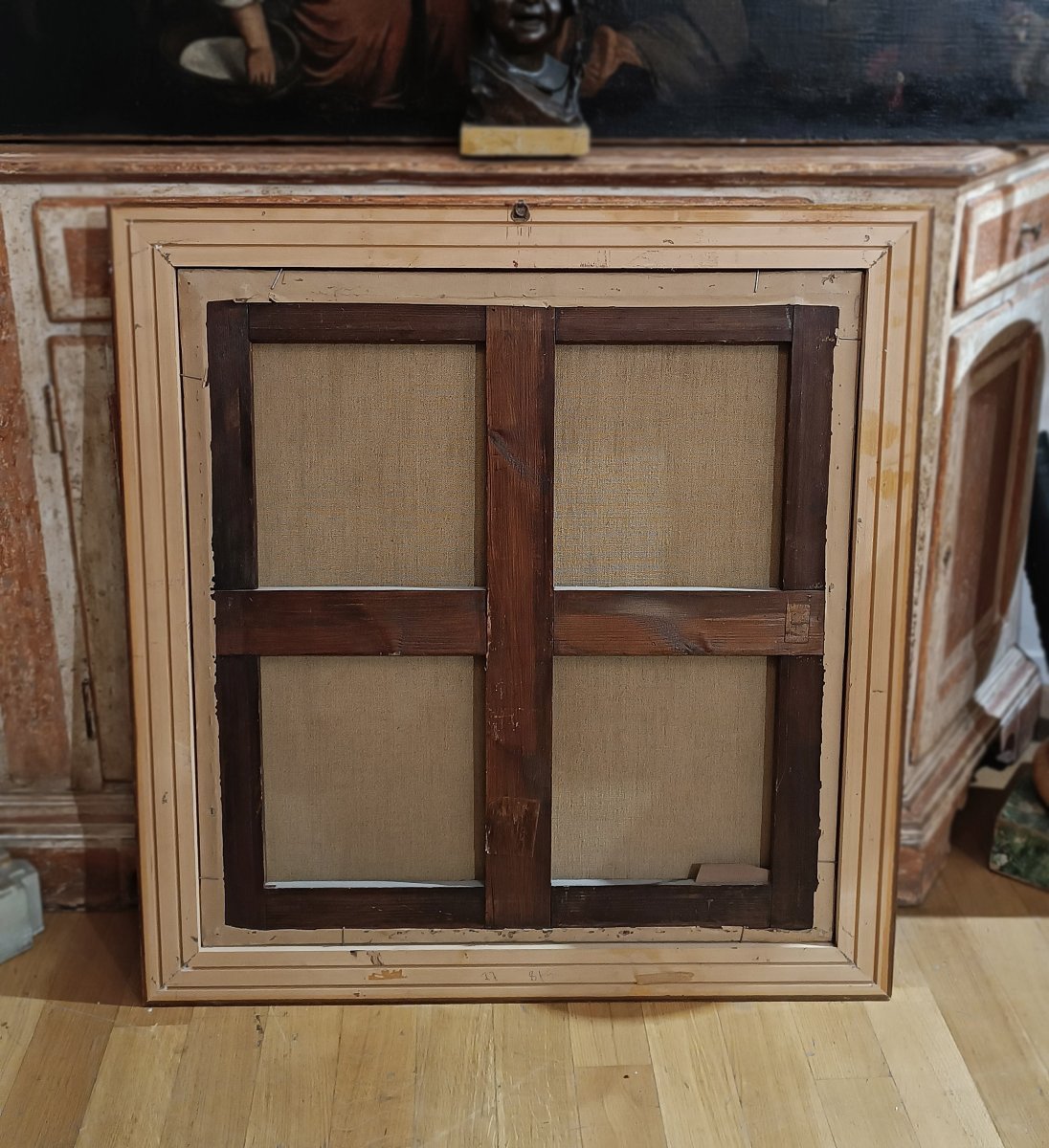 DIPINTO PAESAGGIO CON FIGURE FINE XVIII SECOLO -photo-6