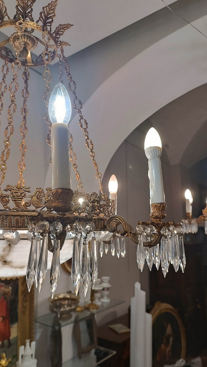 COPPIA DI LAMPADARI NAPOLEONE III META’ XIX SECOLO -photo-7