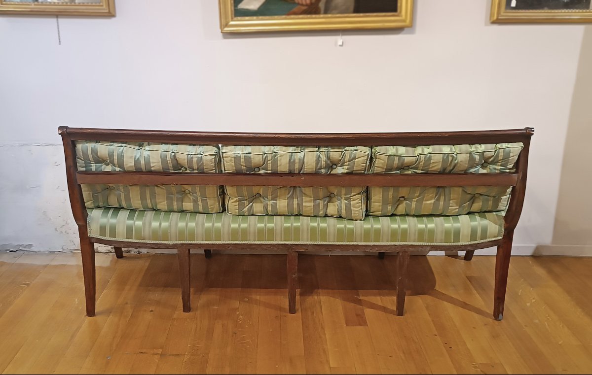 DIVANO IN NOCE NEOCLASSICO FINE DEL XVIII SECOLO-photo-4
