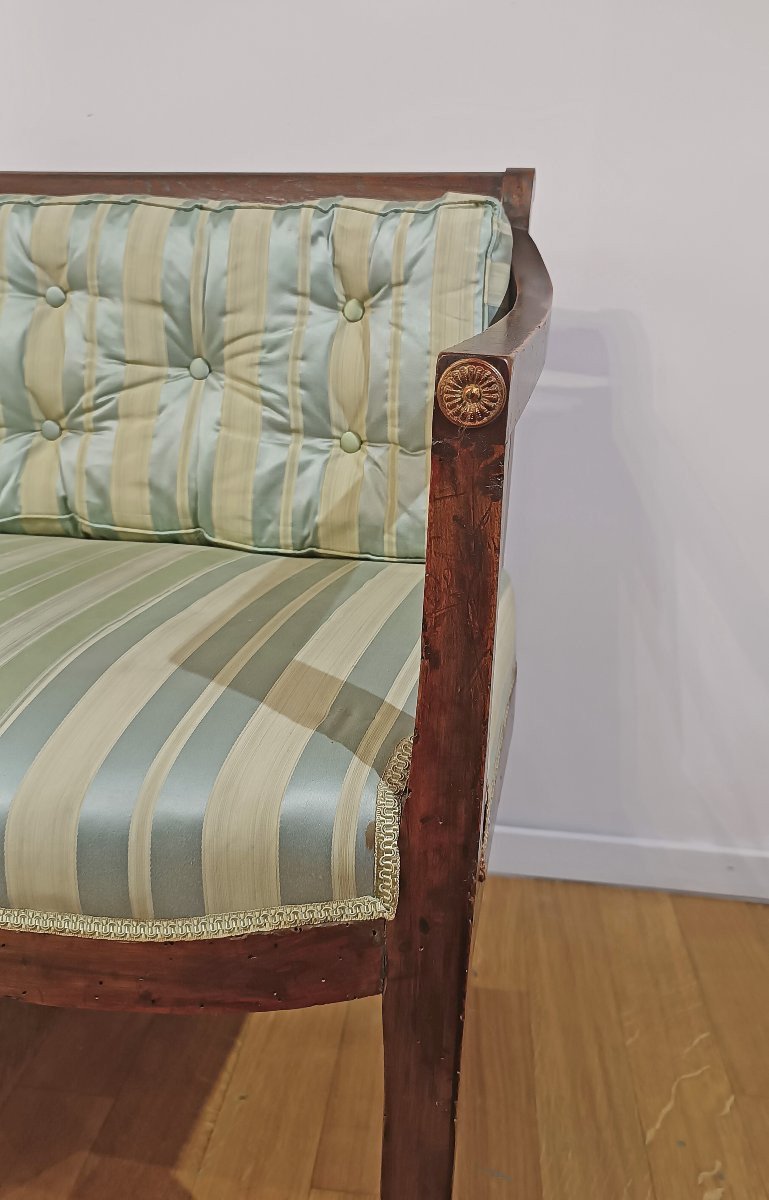 DIVANO IN NOCE NEOCLASSICO FINE DEL XVIII SECOLO-photo-3