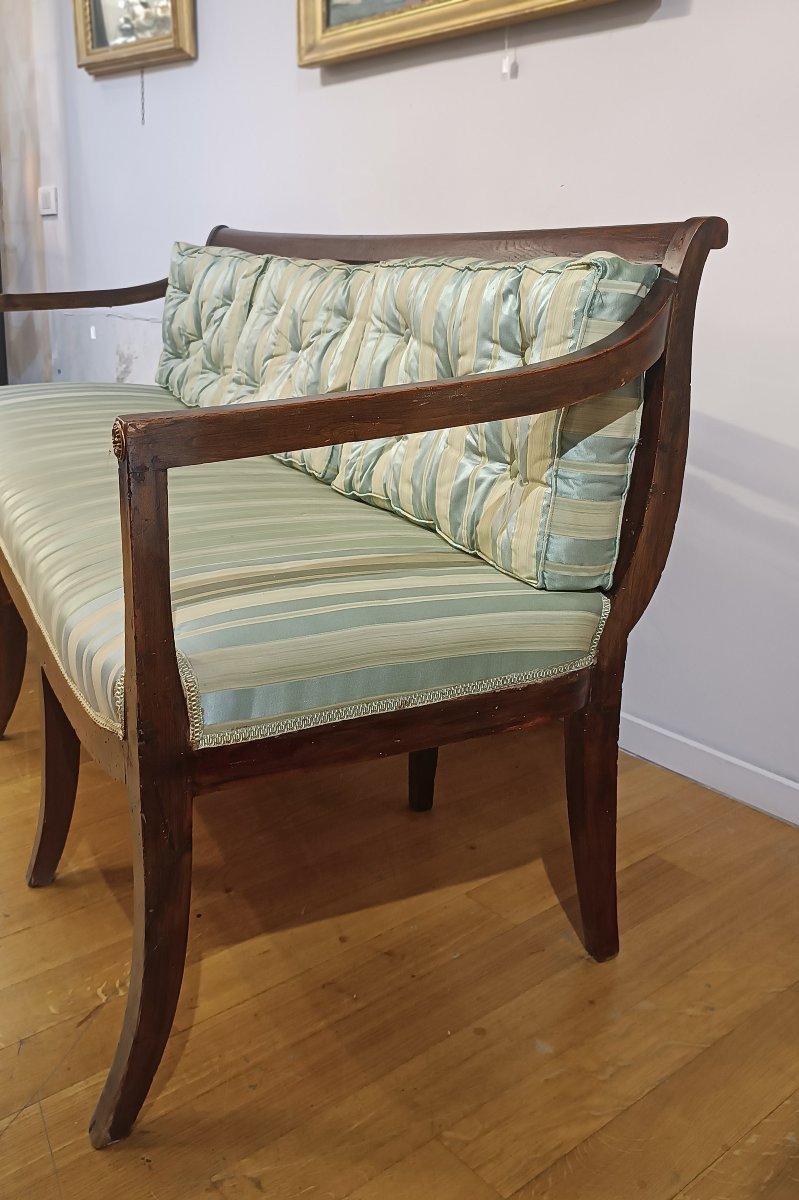 DIVANO IN NOCE NEOCLASSICO FINE DEL XVIII SECOLO-photo-7