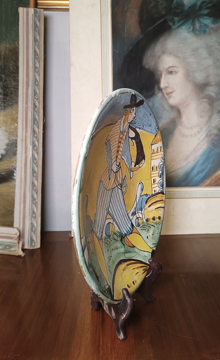 PIATTO IN MAIOLICA MONTELUPO XVII SECOLO-photo-2