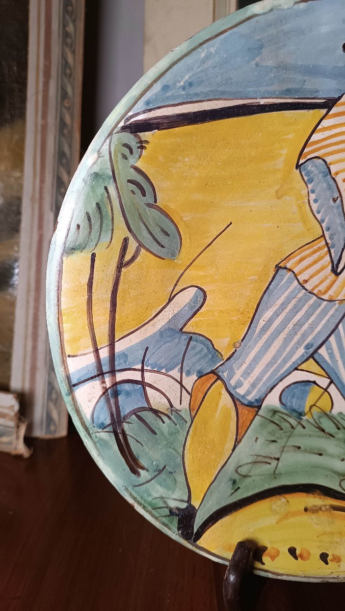 PIATTO IN MAIOLICA MONTELUPO XVII SECOLO-photo-3