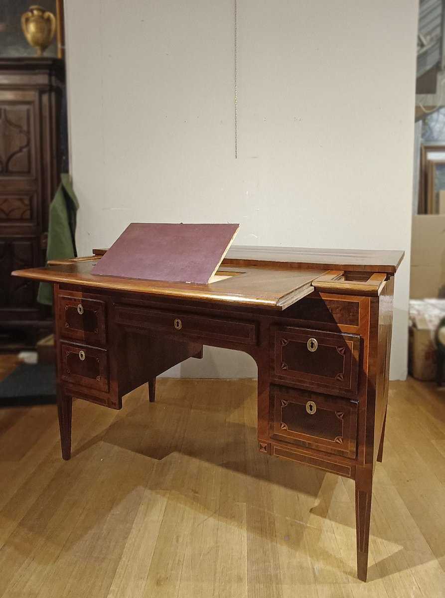 SCRITTOIO NEOCLASSICO CON INTARSI FINE DEL XVIII SECOLO -photo-8
