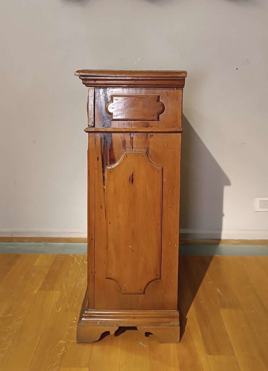 PICCOLA CREDENZA IN NOCE BIONDO PRIMI DEL XVII SECOLO -photo-3