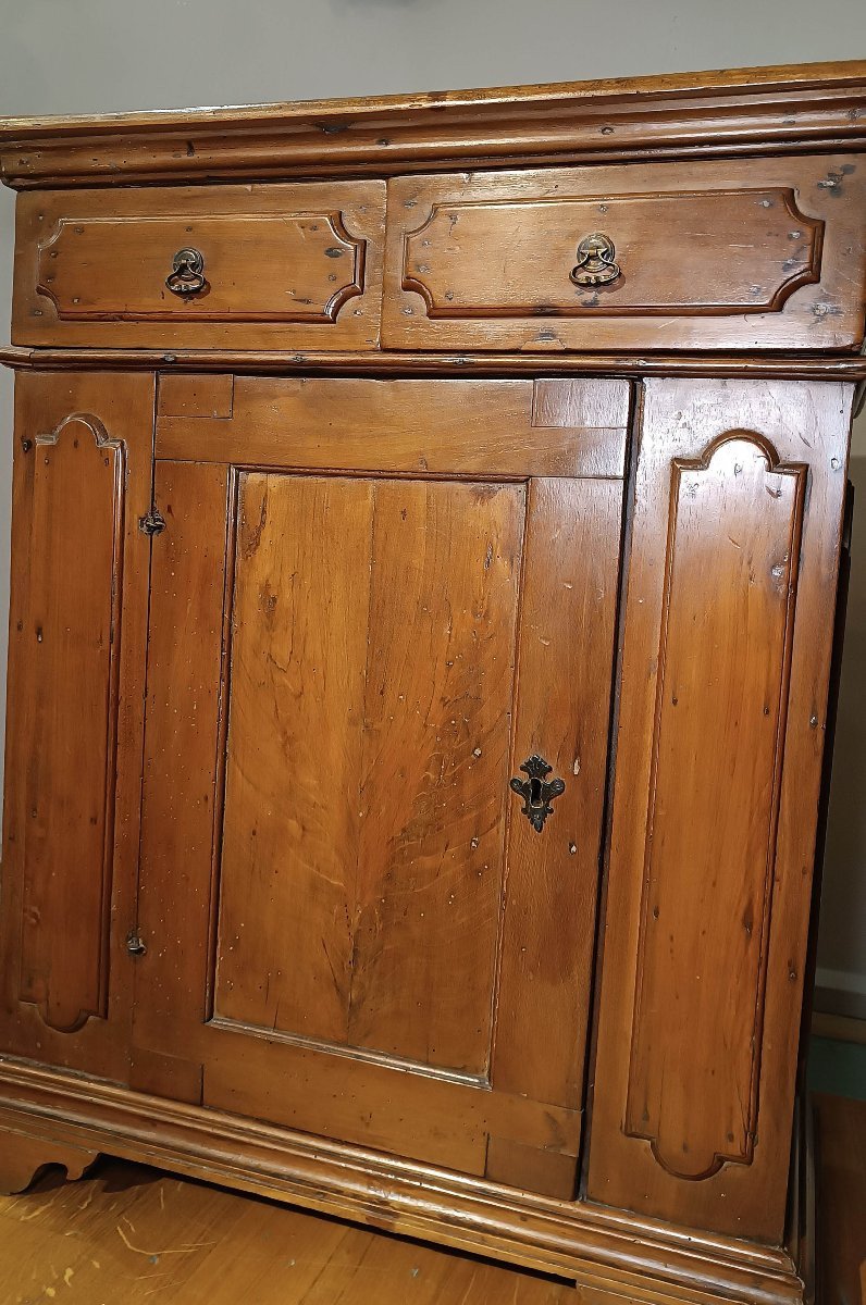 PICCOLA CREDENZA IN NOCE BIONDO PRIMI DEL XVII SECOLO -photo-5