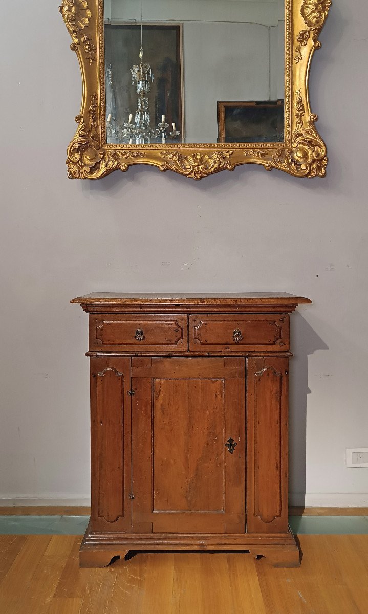 PICCOLA CREDENZA IN NOCE BIONDO PRIMI DEL XVII SECOLO -photo-8