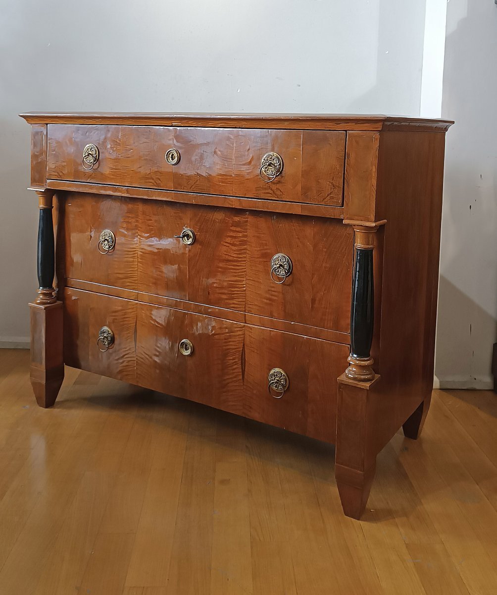 CASSETTONE CON SCRITTOIO A CALATOIA IMPERO FINE XVIII-INIZI XIX SECOLO-photo-2