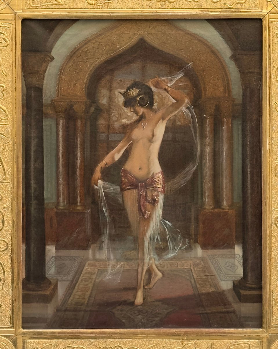 DIPINTO CON ODALISCA SECONDA META’ DEL XIX SECOLO -photo-2