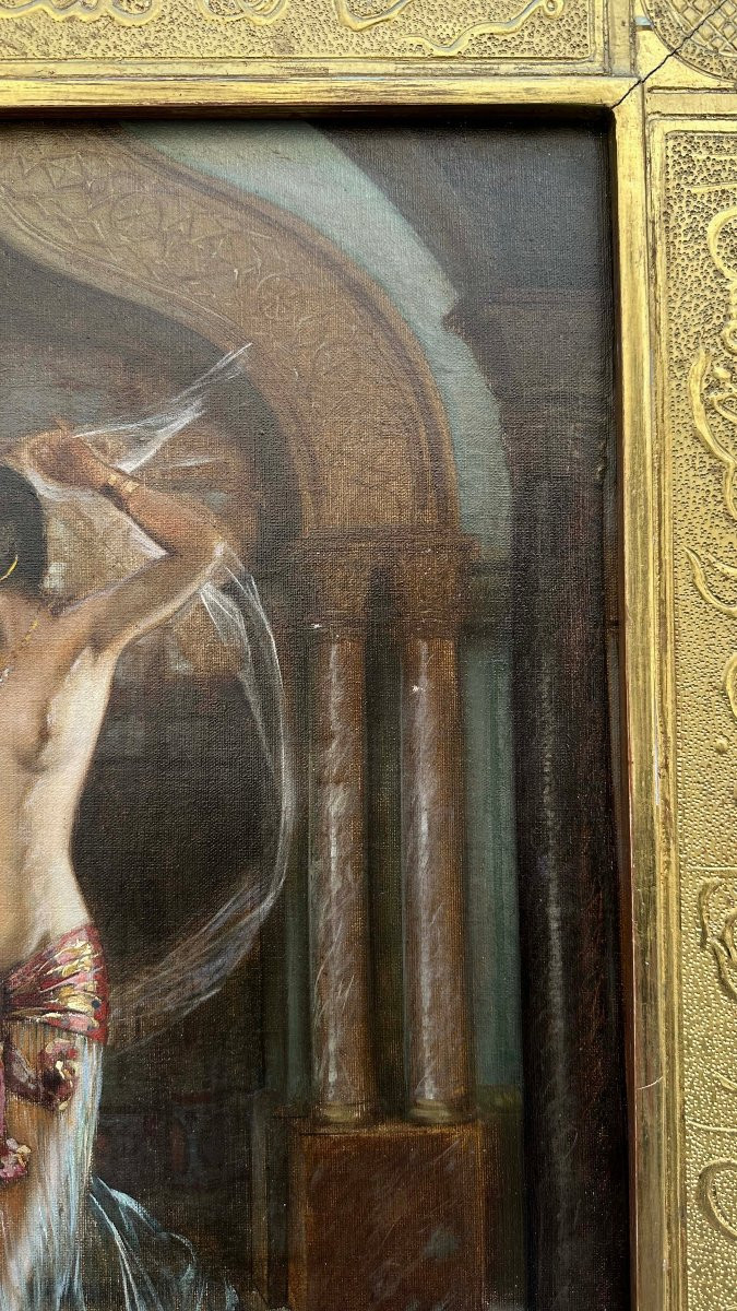 DIPINTO CON ODALISCA SECONDA META’ DEL XIX SECOLO -photo-4