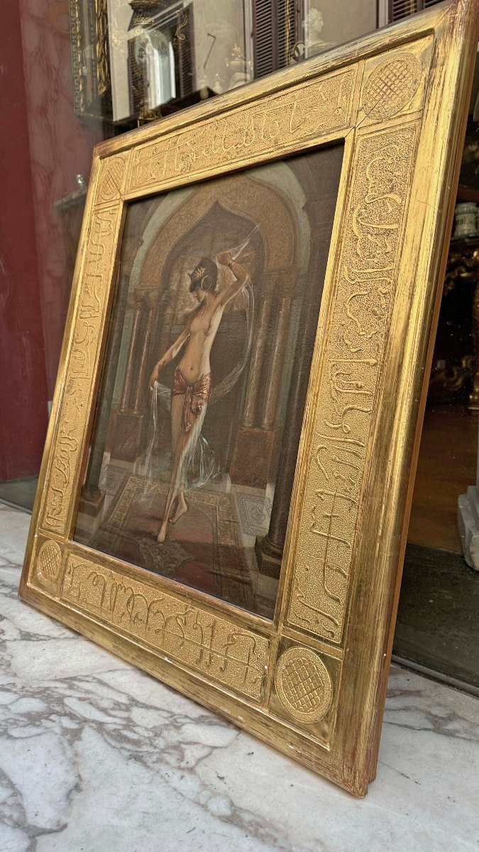 DIPINTO CON ODALISCA SECONDA META’ DEL XIX SECOLO -photo-7