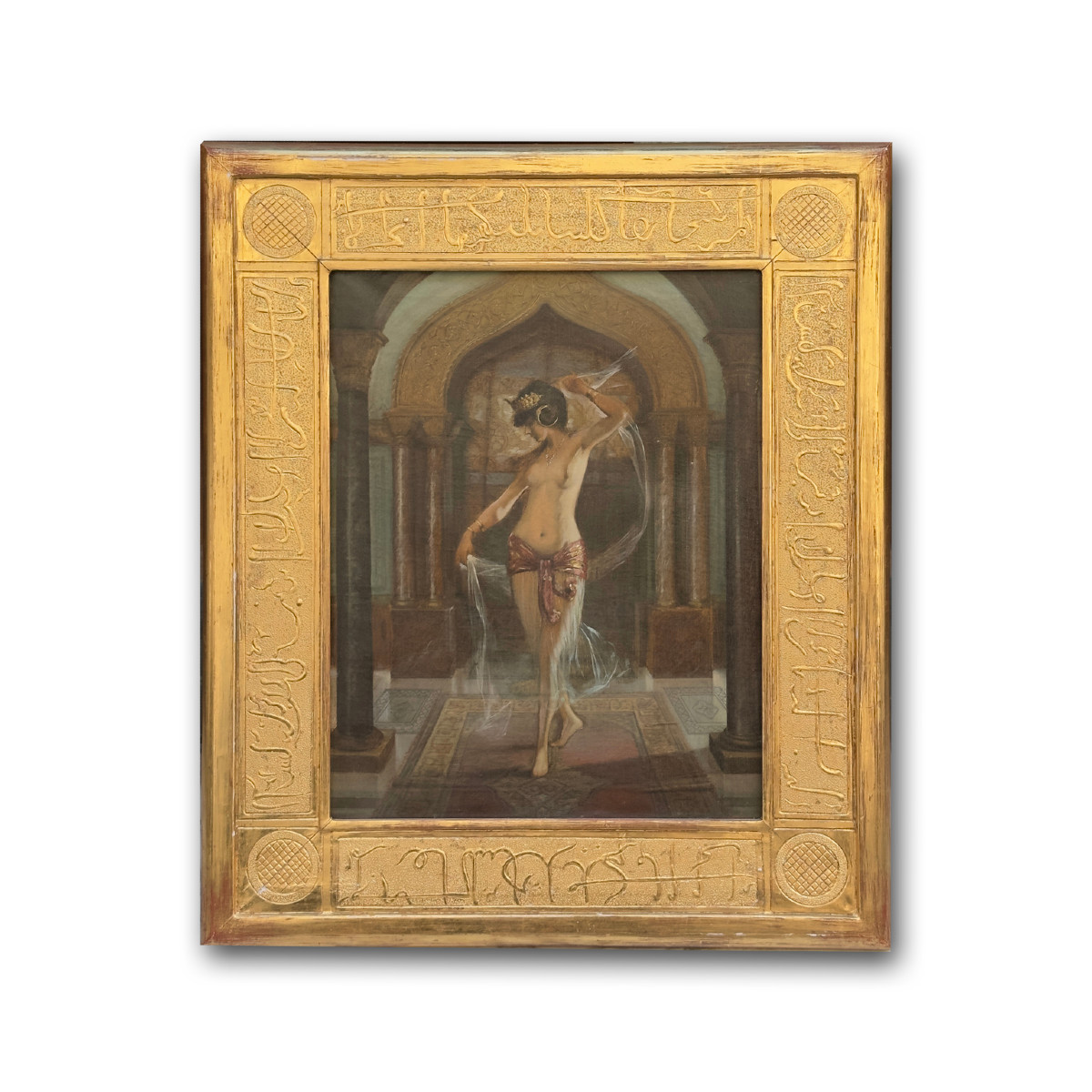 DIPINTO CON ODALISCA SECONDA META’ DEL XIX SECOLO 