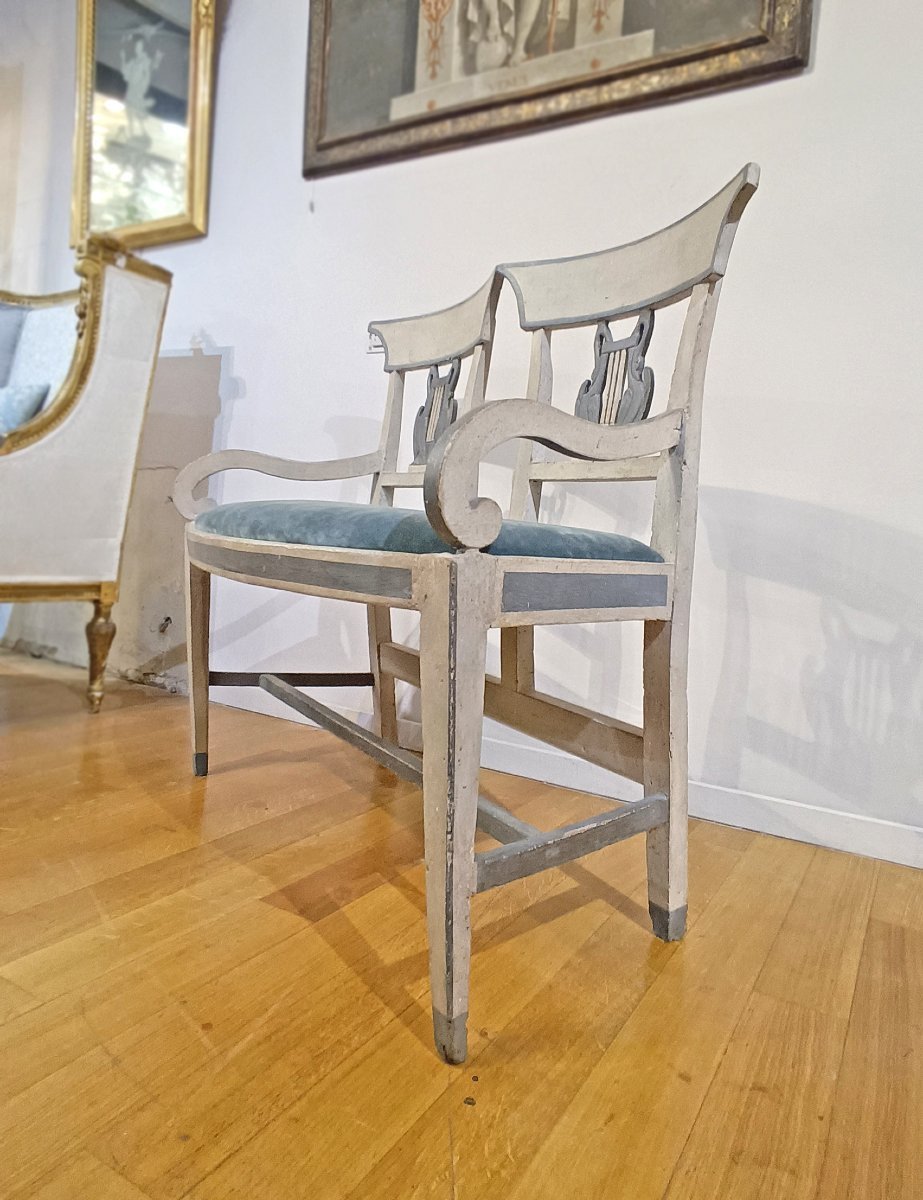 PICCOLO DIVANETTO DIPINTO SECONDA META’ XVIII SECOLO-photo-3