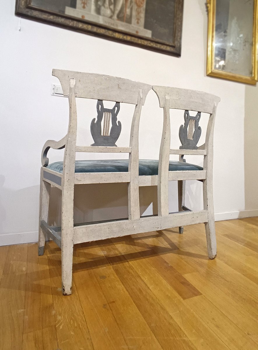 PICCOLO DIVANETTO DIPINTO SECONDA META’ XVIII SECOLO-photo-4