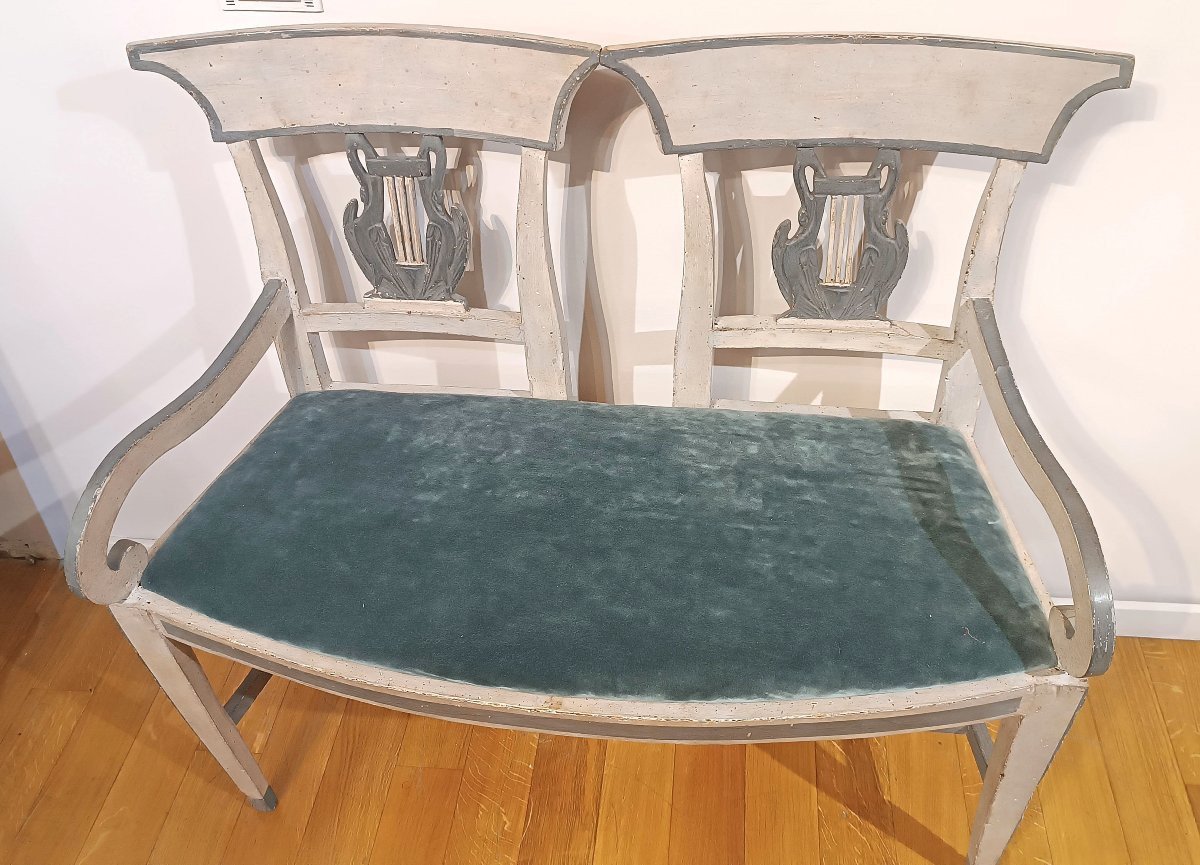 PICCOLO DIVANETTO DIPINTO SECONDA META’ XVIII SECOLO-photo-1