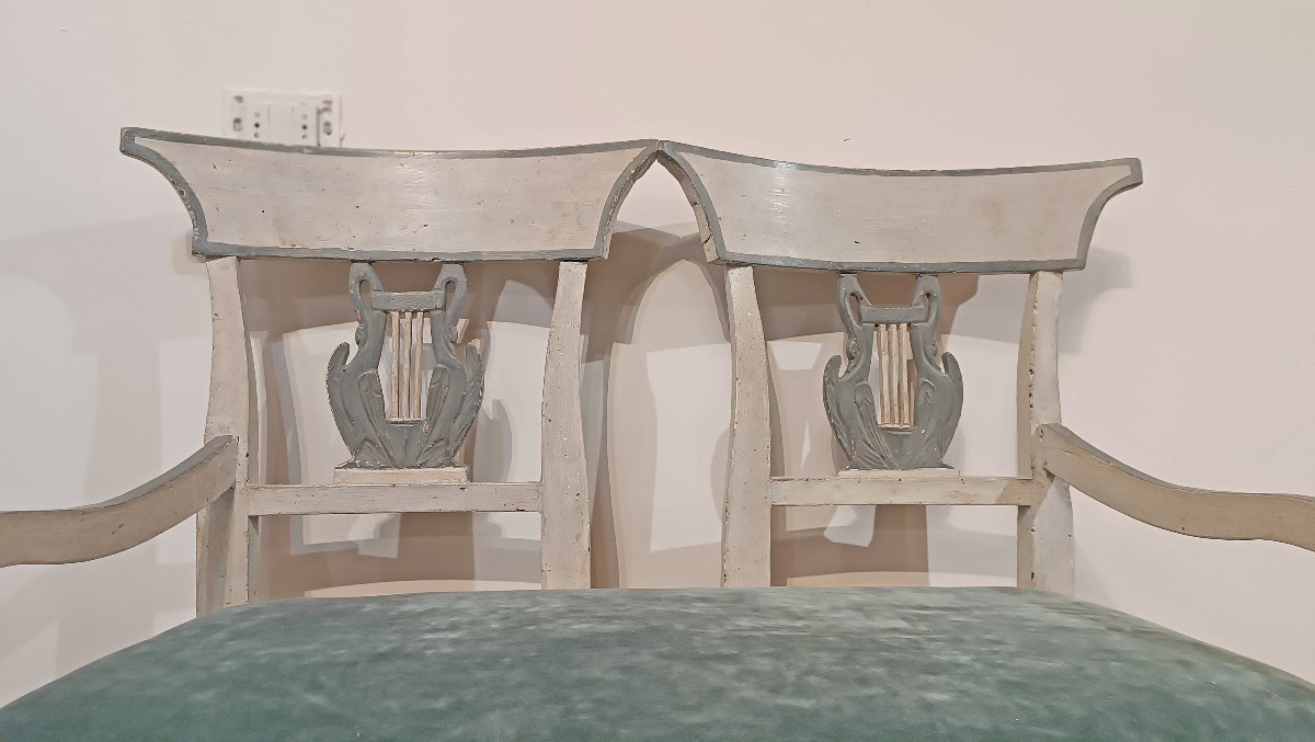 PICCOLO DIVANETTO DIPINTO SECONDA META’ XVIII SECOLO-photo-2