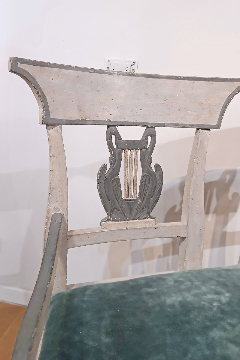 PICCOLO DIVANETTO DIPINTO SECONDA META’ XVIII SECOLO-photo-4