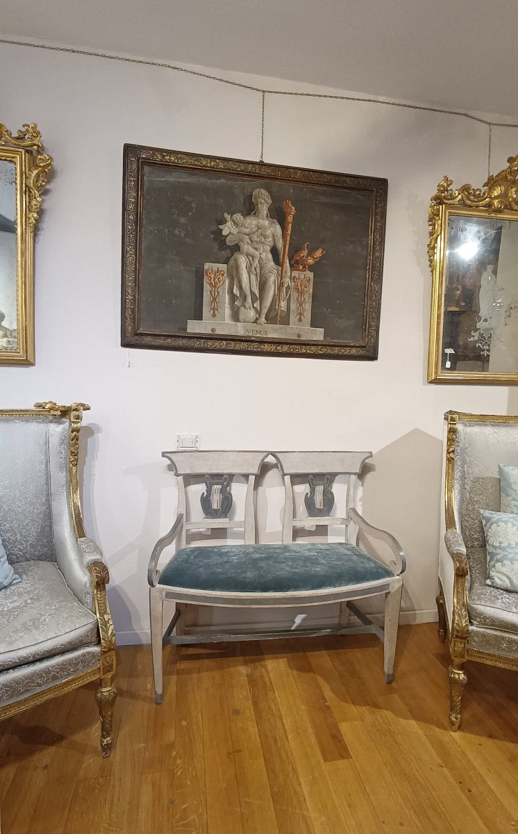 PICCOLO DIVANETTO DIPINTO SECONDA META’ XVIII SECOLO-photo-6