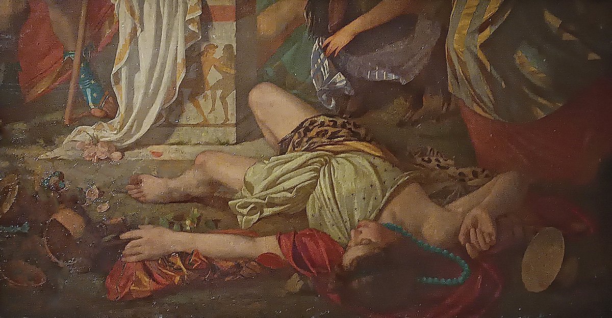 DIPINTO CON SCENA DI BACCANALE SECONDA META’ XVIII SECOLO -photo-3