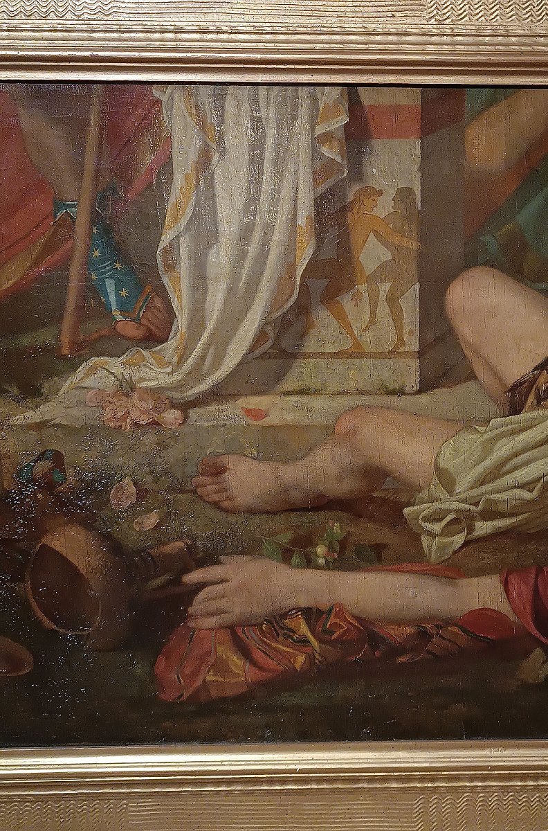 DIPINTO CON SCENA DI BACCANALE SECONDA META’ XVIII SECOLO -photo-4