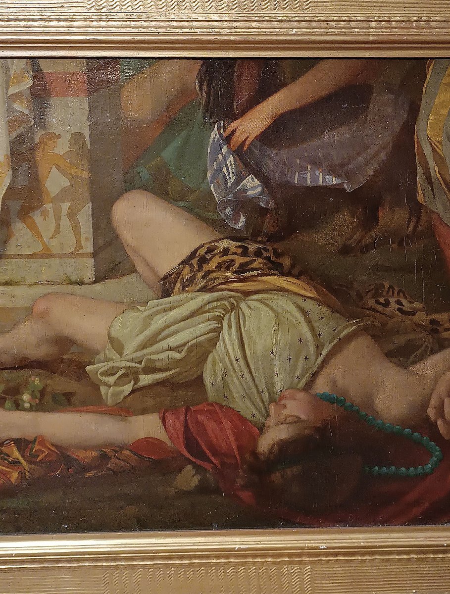 DIPINTO CON SCENA DI BACCANALE SECONDA META’ XVIII SECOLO -photo-1