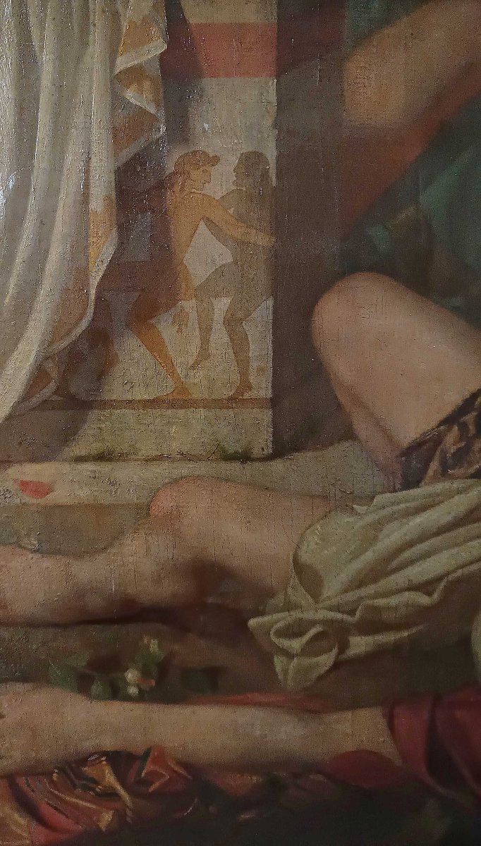 DIPINTO CON SCENA DI BACCANALE SECONDA META’ XVIII SECOLO -photo-7