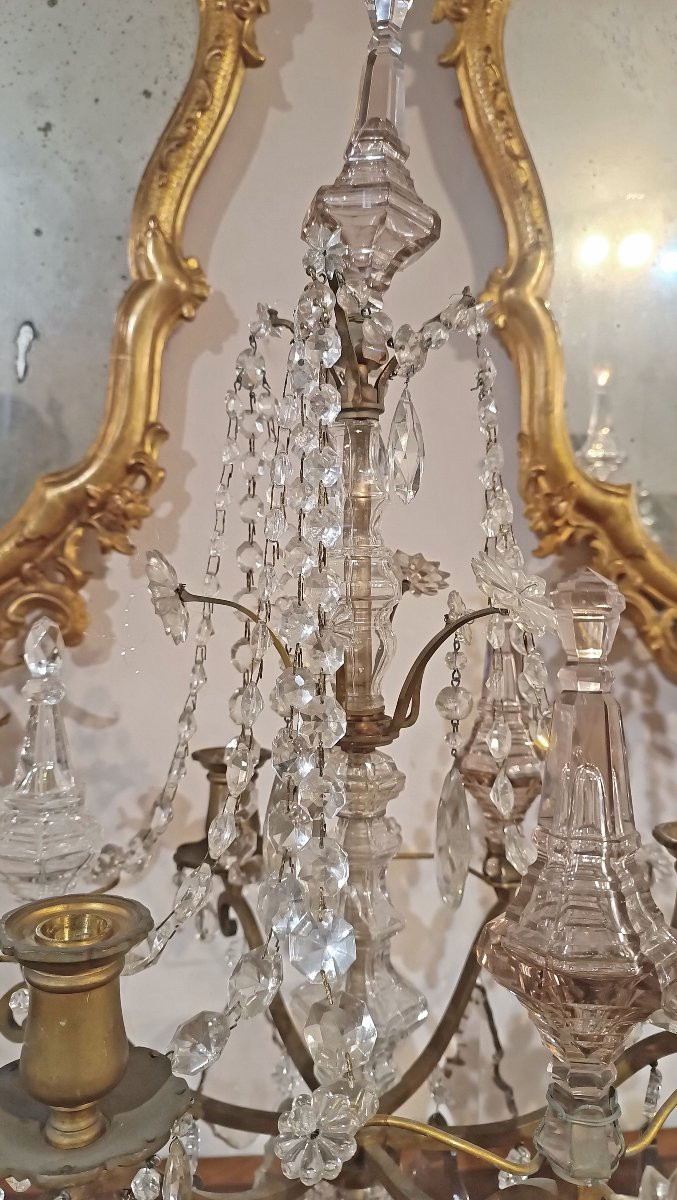 COPPIA DI GIRANDOLES IN STILE NEOCLASSICO META’ DEL XIX SECOLO -photo-3