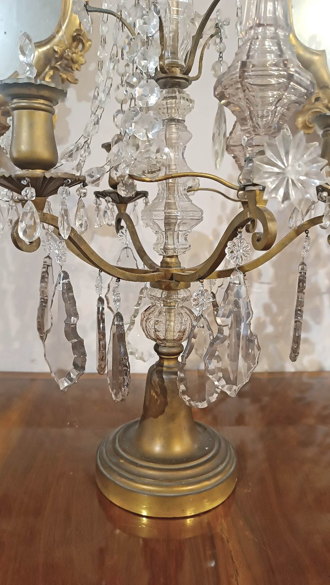 COPPIA DI GIRANDOLES IN STILE NEOCLASSICO META’ DEL XIX SECOLO -photo-4