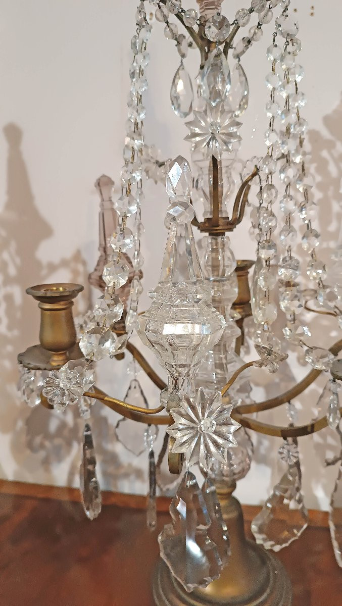 COPPIA DI GIRANDOLES IN STILE NEOCLASSICO META’ DEL XIX SECOLO -photo-1