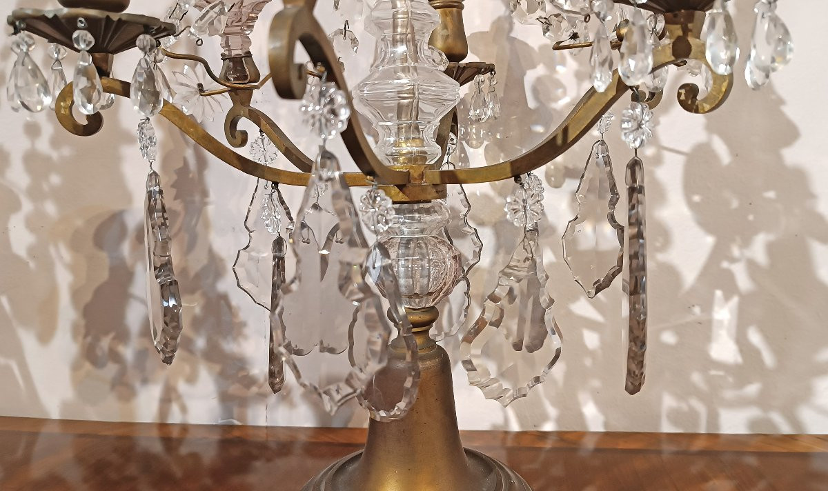 COPPIA DI GIRANDOLES IN STILE NEOCLASSICO META’ DEL XIX SECOLO -photo-3