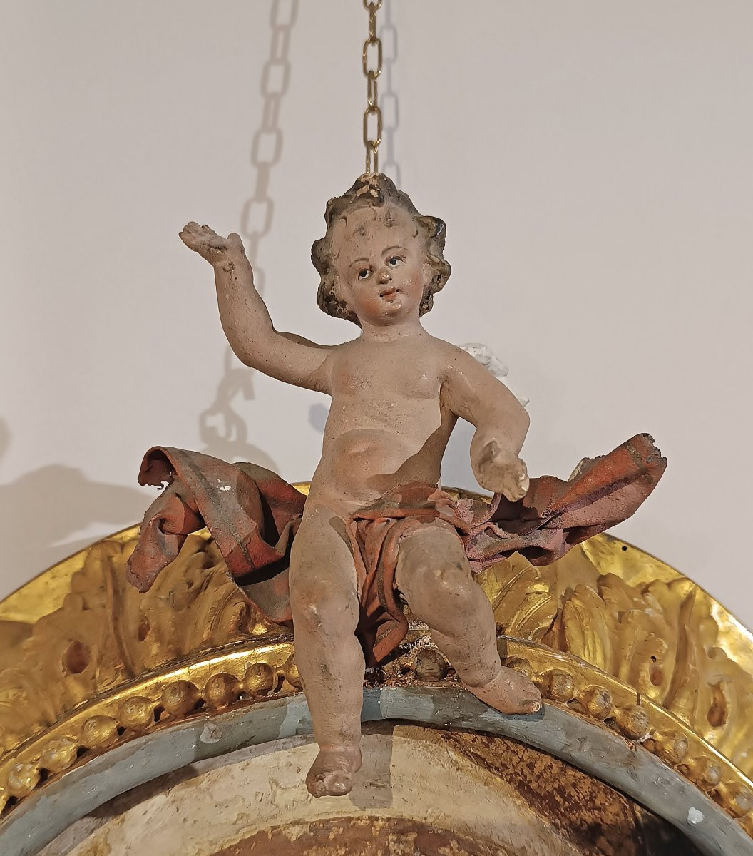 STUCCO POLICROMO CON MADONNA E BAMBINO FINE XVI SECOLO -photo-4