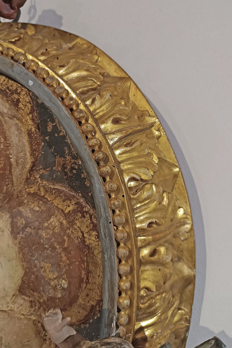 STUCCO POLICROMO CON MADONNA E BAMBINO FINE XVI SECOLO -photo-5