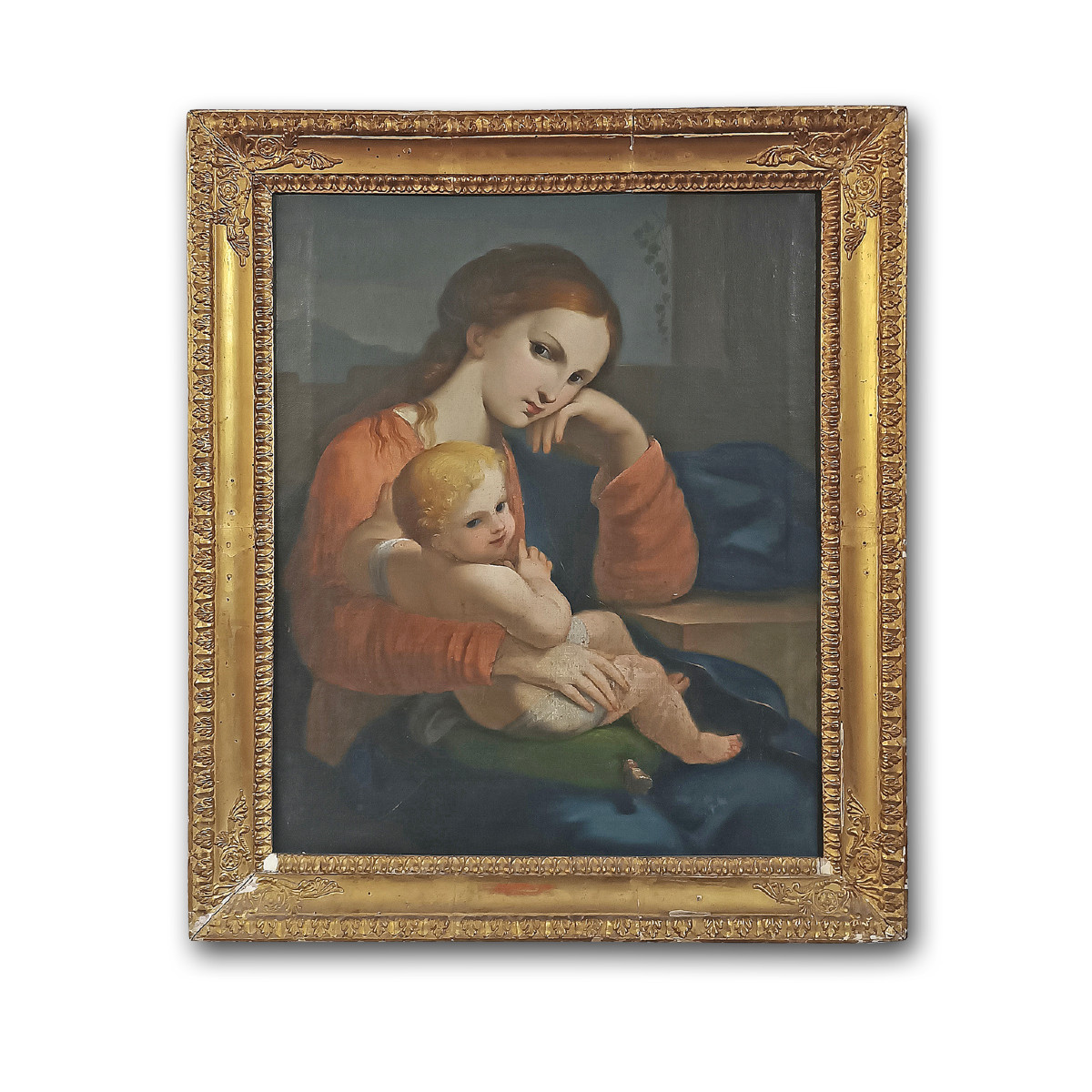 DIPINTO MADONNA CON BAMBINO FINE XVIII SECOLO 