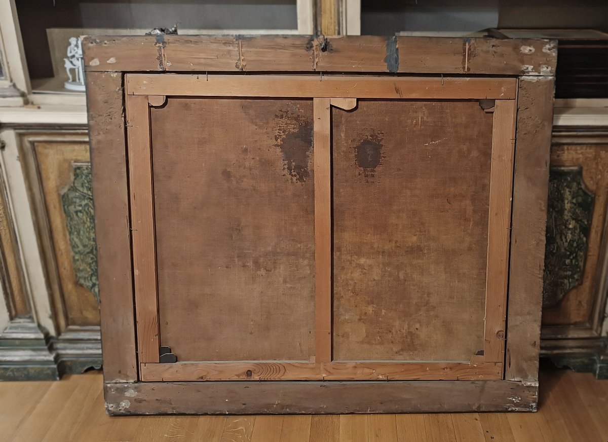 DIPINTO CON PAESAGGIO E FIGURA FINE XVII SECOLO -photo-6