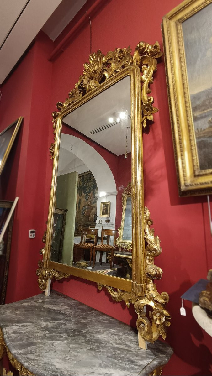 GRANDE SPECCHIERA DORATA LUIGI FILIPPO PRIMA META’ DEL XIX SECOLO-photo-3