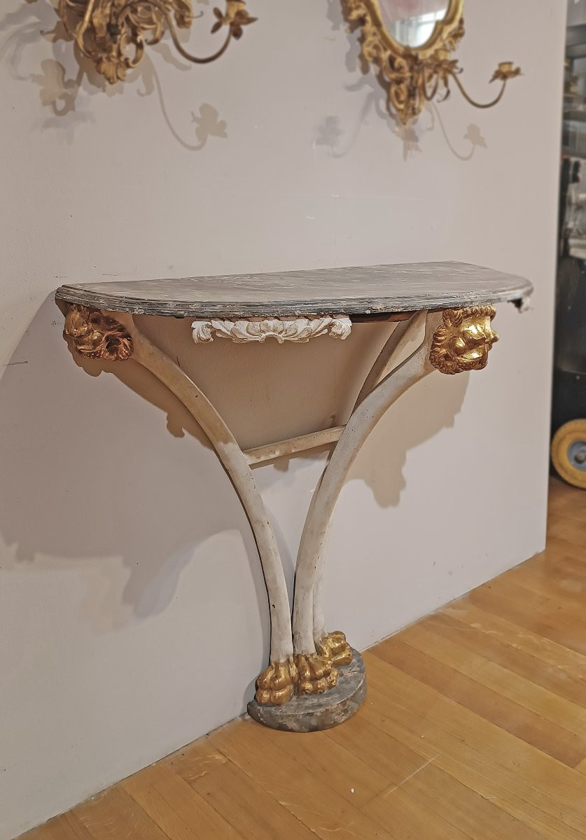 CONSOLLE IN LENGO DIPINTO SECONDA META’ XVIII SECOLO -photo-3