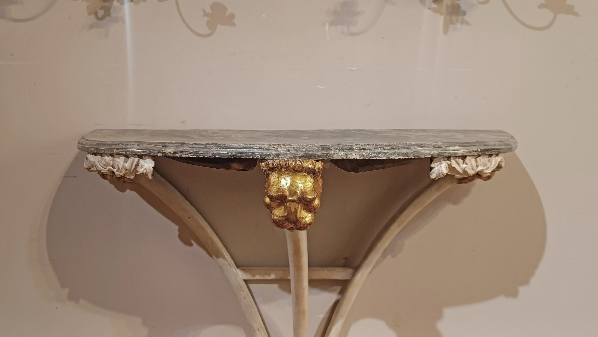 CONSOLLE IN LENGO DIPINTO SECONDA META’ XVIII SECOLO -photo-3