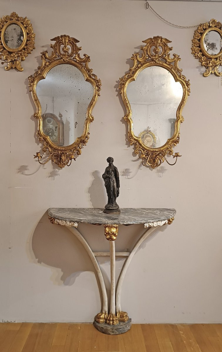 CONSOLLE IN LENGO DIPINTO SECONDA META’ XVIII SECOLO -photo-6