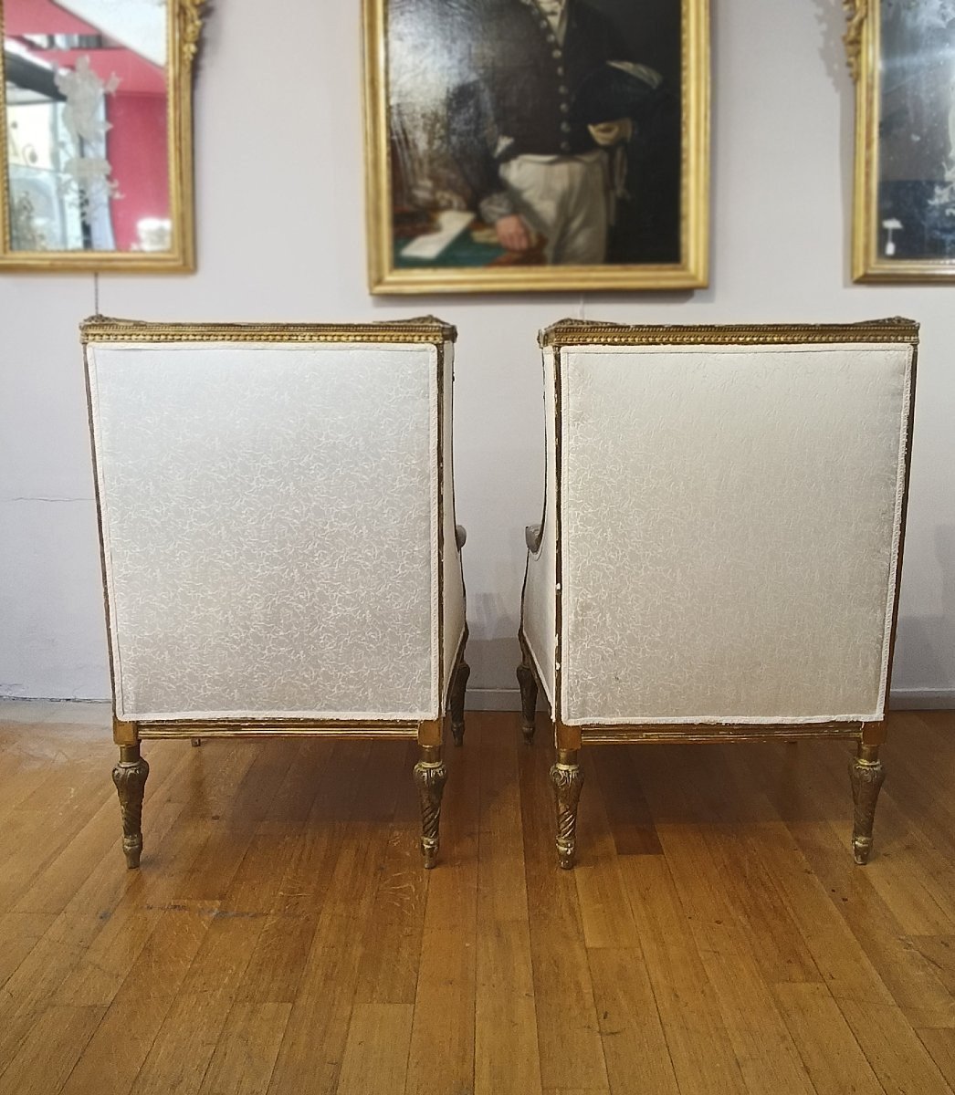 COPPIA DI POLTRONE BERGÈRE XIX SECOLO-photo-1