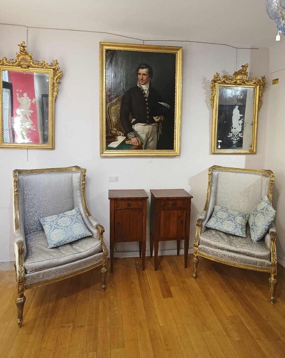 COPPIA DI POLTRONE BERGÈRE XIX SECOLO-photo-6