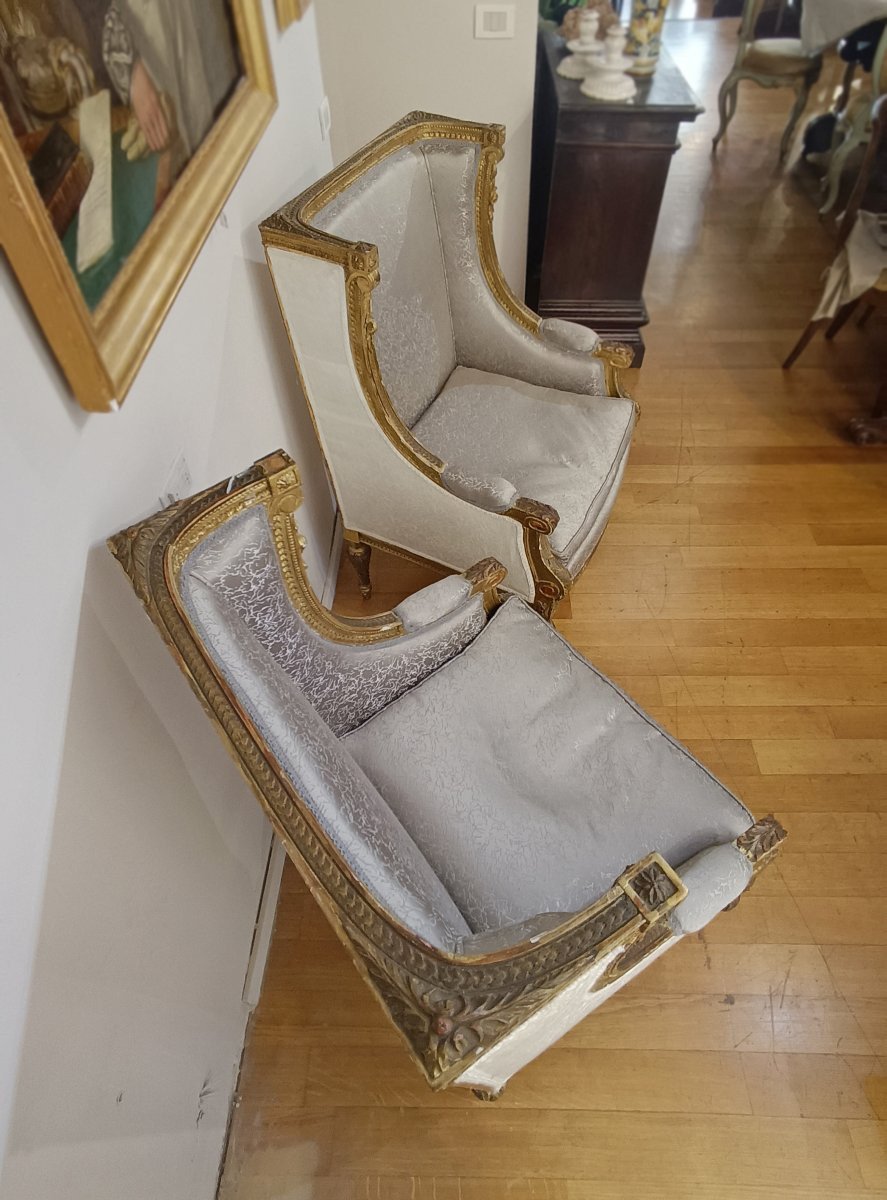 COPPIA DI POLTRONE BERGÈRE XIX SECOLO-photo-7