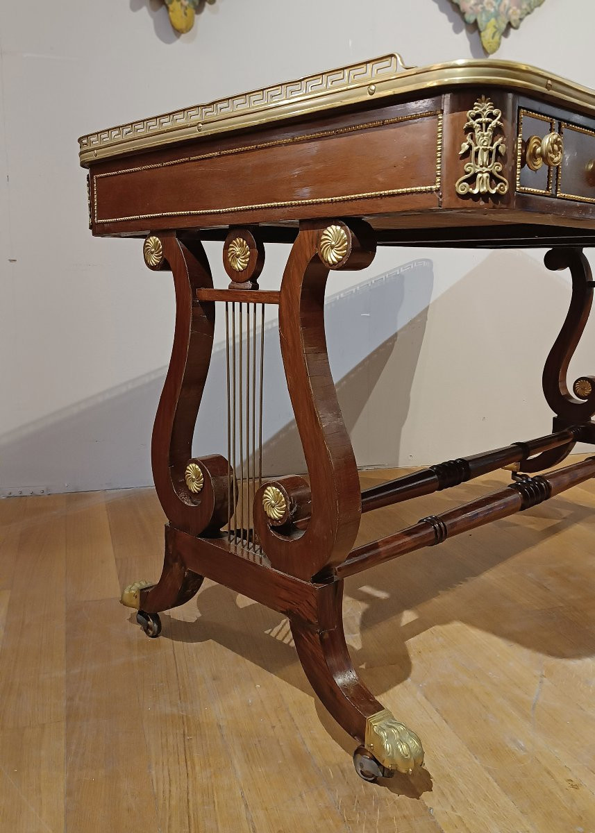 SCRITTOIO LASTRONATO NAPOLEONE III META’ XIX SECOLO-photo-4