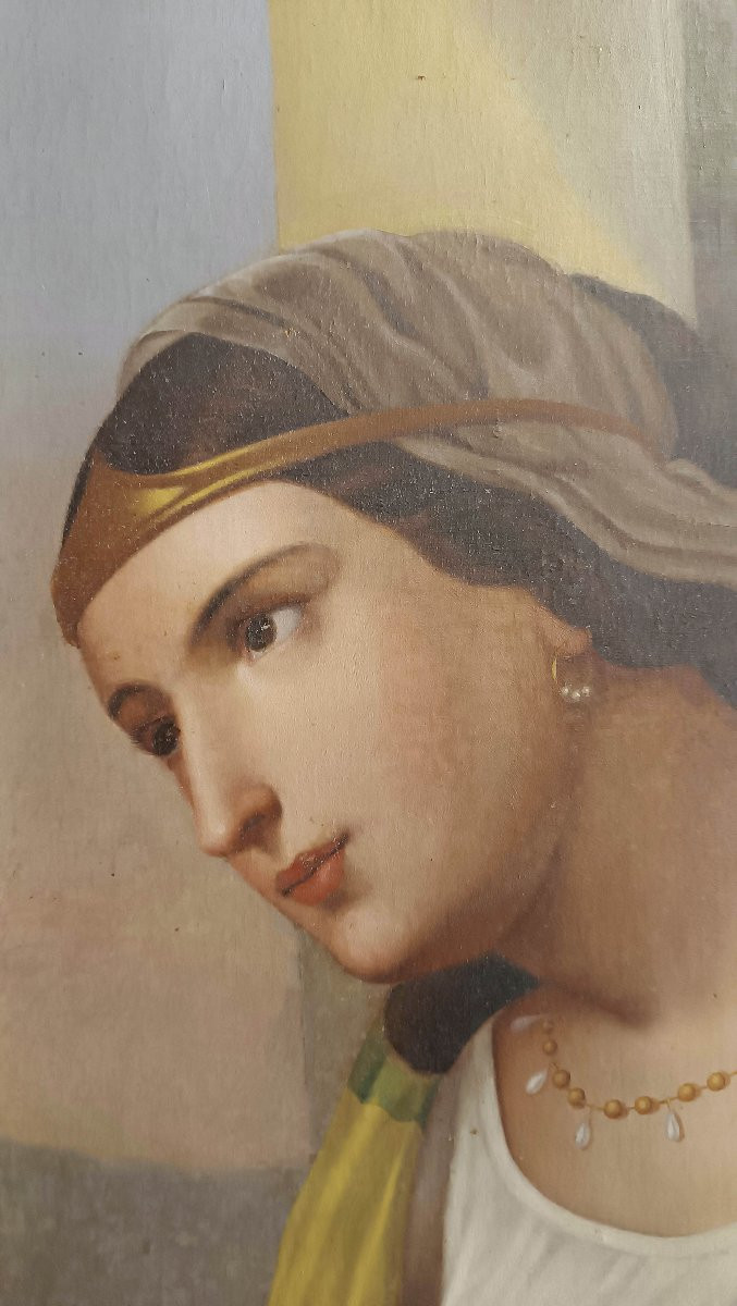 DIPINTO DELLA POETESSA SAFFO DI ENRICO FANFANI META’ XIX SECOLO -photo-4